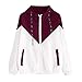 KESEE Coat ☀ Women Sheer Lace Long Sleeve Hooded Patchwork Sweatshirt with Pockets