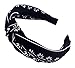 STHUAHE 3pcs Handmade Cloth Art Cross Knot Broadside Comfortable Hair Hoop Hairband Headband Headwear Hair Accessories by Womens (3 Color)