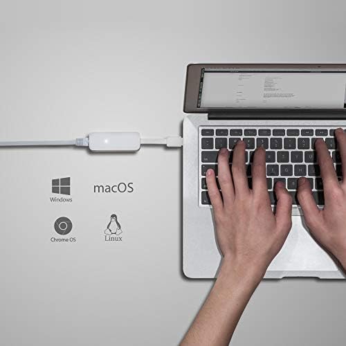 UE300 Adattatore da USB 3.0 a Gigabit Ethernet, Porta USB 3.0, Porta RJ45 10/100/1000 Mbps, Design Pieghevole e Portatile, Plug & Play, Windows 11/10, MAC OS, Chrome OS, Linux OS