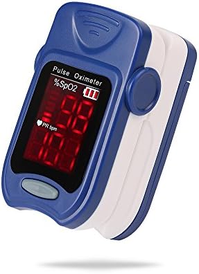 Oxygen Monitor FS10A Pulse Oximeter FDA Approved For Kids Adults Seniors Blue