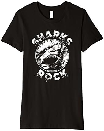 Womens Sharks Rock Shark T Shirt Gifts XL Black