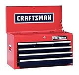 Craftsman 6 Drawer Heavy Duty Top Tool Chest, All Steel Construction & Smooth Glide Drawers