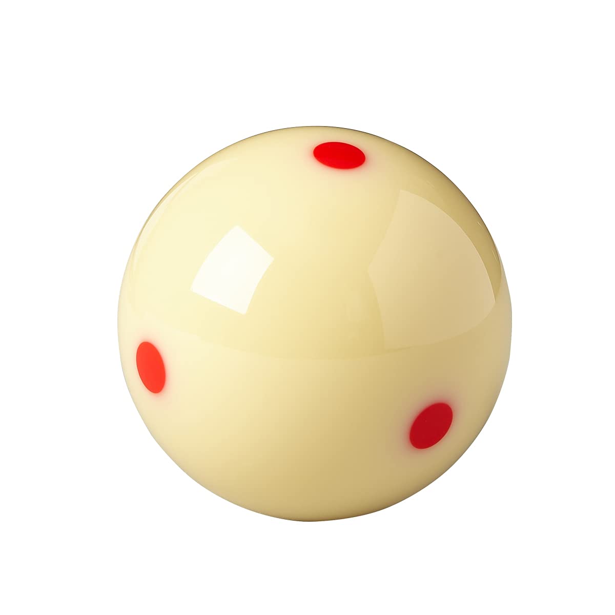POWERGLIDE Snooker Pool Billiard Training Ball 2 1/4 Inches, 57 mm - White with Red Spots