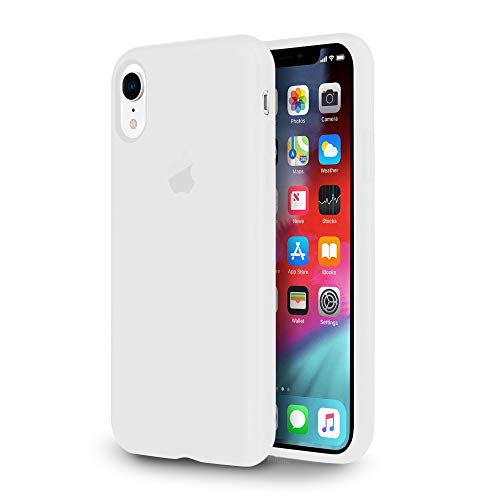 Enflamo Soft Silicone Fitted Skin Case Back Cover for iPhone XR (White)
