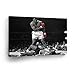 A Famous Picture - Muhammad Ali vs Sonny Liston / Red Gloves CANVAS PRINT First Minute First Round / Knockout/ Decorative Art Wall Decor Artwork- Ready to Hang - %100 Handmade in the USA - ALIH38