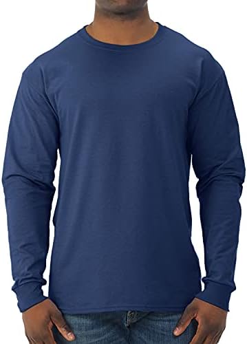 Jerzees Men's Dri-Power Cotton Blend Long Sleeve Tees, Moisture
