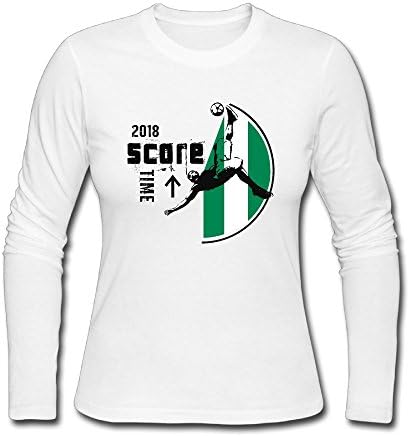 Jyzr Shirt Nigeria 2018 Soccer Women Crew Neck Top Comfortable Tshirts Casual Long Sleeve T-Shirts