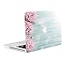 TOP CASE - Floral Pattern Graphic Rubberized Hard Case Compatible with Apple Old Generation MacBook Pro 13