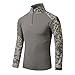 MAGCOMSEN Tactical Military Shirts Long and Short Sleeve Slim Fit Camo Shirt with Zipper