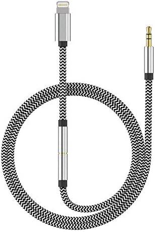 Qingfei Car Aux Cable for iPhone 8, Aux lead for Phone X 3.5mm Headphones adapter for Phone 7, Supports IOS 11 or Later