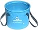 Freegrace Premium Collapsible Bucket -Multifunctional Folding Bucket -Perfect Gear for Camping, Hiking & Travel(Sky Blue,10L)