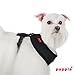 Puppia Soft Dog Harness No Choke Over-The-Head Triple Layered Breathable Mesh Adjustable Chest Belt and Quick-Release Buckle, Black, Large