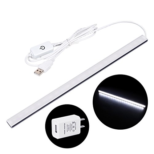 SUNWOW Dimmable USB 24LED Reading Strips Craft Light Portable Eye-Care LED Desk Reading Lamp for Work Tables,Makeup Mirror,Fish Tank,Music Stands, Reading,Mixing Tables (Cool White 6500K)