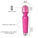 CNHIDEE Mini Wireless Wand Massager Relieves Stress Waterproof Rechargeable Neck Shoulder Body Back Sport Massage Travel Friendly 20X Magic Patterns Vibration Personal Quiet Powerful Mini Size(Red)