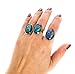 FROG SAC 12 Oval Mood Rings for Girls - VSCO Girl Color Changing Adjustable Mood Ring Set - Tie Dye Birthday Party Favors Easter Basket Stuffers for Kids