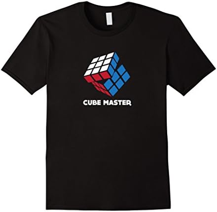 Men's Cube Master Speed Cube tshirt for Adults and Kids Speedcube Small Black