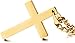 Xusamss Hip Hop Religion Gold Stainless Steel Cross Tag Pendant Necklace,22inches