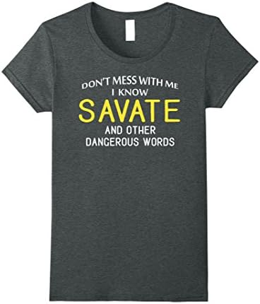 Womens Savate T-Shirt for Savate Martial Arts Lovers Medium Dark Heather