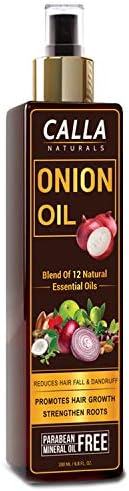 Calla Naturals Onion Oil for Hair Regrowth - Reduce Hairfall - No Mineral Oil & Silicones - 200ml