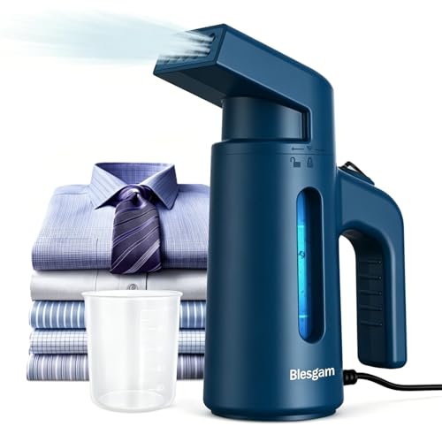 Blesgam Steamer for Clothes 700W, Double Row Steam Clothes Steamer, 180ML Large Capacity Water Tank, 40S Fast Heat-up Garment steamer for Home and Office(GY168)