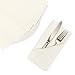 LTC LINENS Ivory Cloth Napkins Set of 12-20 Inch Dinner Napkins Washable Polyester Fabric Cloth for Dinner, Restaurant, Wedding and Party