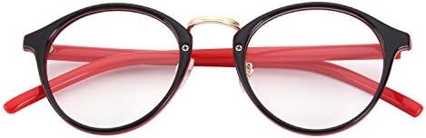 CGID CN65 Vintage Inspired Horned Rim Metal Bridge P3 UV400 Clear Lens Glasses