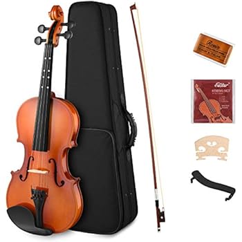 Eastar EVA-2 4/4 Violin Set Full Size Fiddle for Kids Beginners Students with Hard Case, Rosin, Shoulder Rest, Bow, and Extra Strings (Imprinted Finger Guide on Fingerboard)