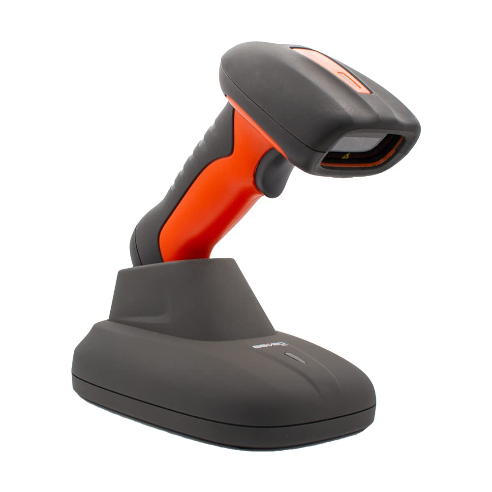 Saveo Rugged 1D Bluetooth Barcode Scanner, Ultra-Rugged Industrial Build, Waterproof & Shock Proof, Compatible with Android, iOS, Windows & Bluetooth-enabled mobile devices