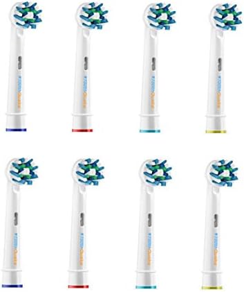 Compatible Oral-B Crossaction Electric Toothbrush Replacement Brush Heads, 8 Count Refills