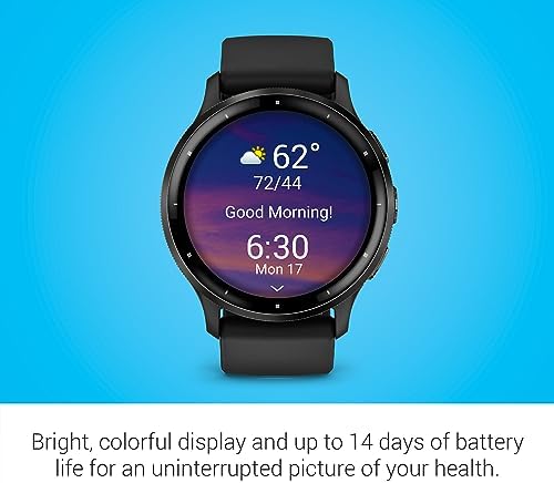 Garmin venu 3, smartwatch premium com gps, amoled, recursos avançados de saúde e condicionamento físico, mais de 30 aplicativos esportivos, 14 dias de duração da bateria, preto