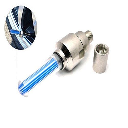 Susenstone®2pcs Bike Bicycle Car Wheel Tyre Tire Valve Cap LED Neon Flash Lamp Light