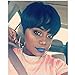 HOTKIS Red Short Pixie Wigs Human Hair for Black Women Short Wigs Human Hair Pixie Cut Wigs for Black Women