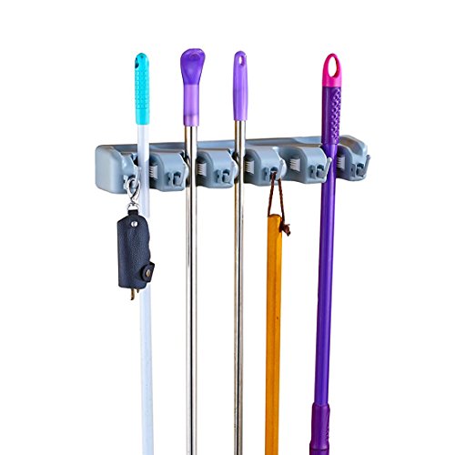 Home Mop Storage Organization Racks Mop And Broom Holder Wall Closet Mounted Mops Organizer