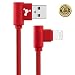 Lightning iPhone Charging Bent Cable 90 Degree Nylon Braided USB Data Syncing Compatible with Apple iPhone 7/7 Plus/6/6s/6 plus/6s plus iPhone 5/5s/5c,SE,iPad, iPod & More by MolecularCells