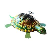 Kekailu Wind up Toy,Classic Iron Moving Tortoise Wind up Clockwork Toy Kids Hobby Collectible Gift,Green