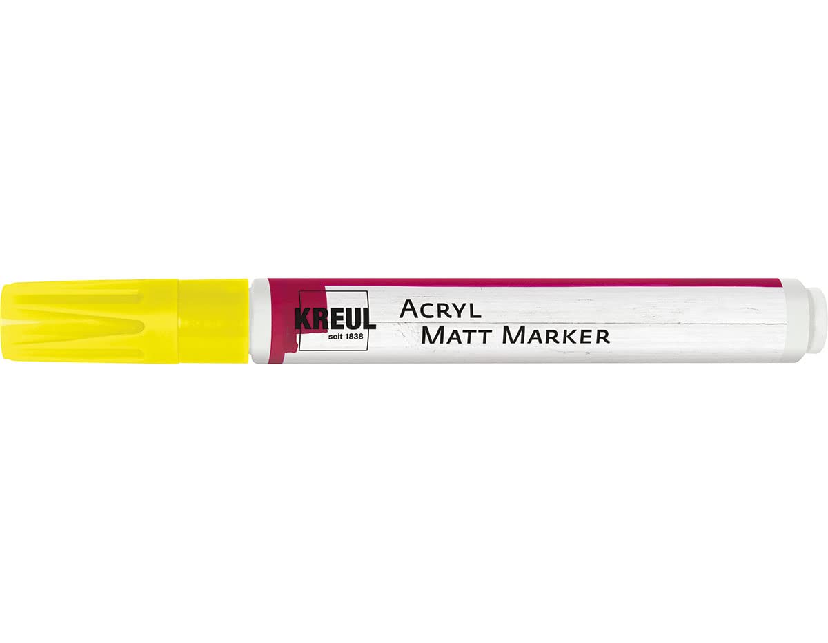 Kreul 10009933 Acrylic matt Marker, Yellow