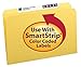Smead File Folder, Reinforced Straight-Cut Tab, Legal Size, Yellow, 100 per Box (17910)