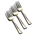 130 Gold Plastic Forks | Heavy Duty Plastic Silverware Forks | Fancy Plastic Cutlery | Elegant Disposable Forks Pack | Bulk Disposable Flatware | Plastic Utensils Set | Disposable Silverware Cutlery