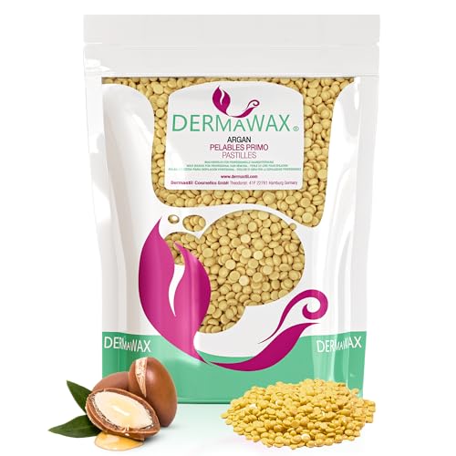 1kg Dermawax Argan Hot Wax Beads - Stripless Waxing for Professional Hair Removal on Eyebrows, Face, Underarms, Arms, Back, Chest, Bikini & Intimate Areas- Made in France (1 kg, Argan) — image 1