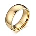 8mm Domed Tungsten Carbide Wedding Band Rings For Men Women Beveled Edge Comfort Fit Size 5-13