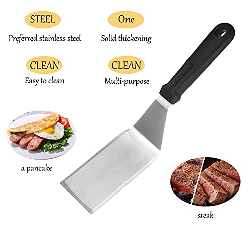 ROMANTICIST Flat Top Grill Accessories Set Black,Stainless Steel