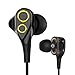 Earbuds, UiiSii DT200 in Ear Headphones with Microphone and Volume Control, Dual Drivers Earphones with HiFi Audio, Deep Bass for Noise Isolating, Compatible with Apple Headphones, Android(Black)