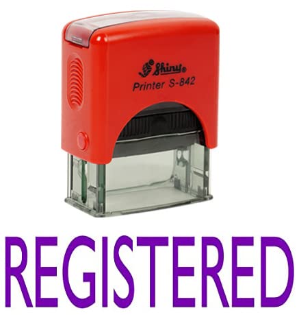 Registered Self Inking Rubber Stamp Custom Shiny Office Stationary Stamp