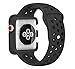 baozai Compatible with Apple Watch Band 42mm Men, Metal Rugged Protective Case with Black Band for Apple Watch 42mm Series 3 Series 2 Series 1 (42mm Black)