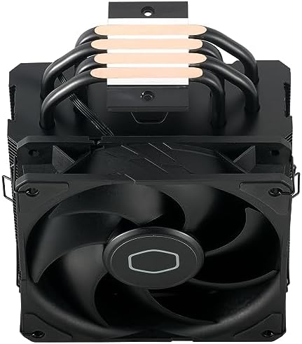 Hyper 212 Black CPU-Luftkühler – Aluminium-Finish, 4 kompakte kontinuierliche Direktkontakt-Heatpipes, SickleFlow 120 Edge-Lüfter, LGA1700- und AM5-Halterungen – Schwarz