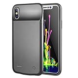 iPhone X (10) Battery Case, Rechargeable Battery Charging Case for iPhone X, Ultra Slim Protective Case Power Pack [Compatible with Apple Lightning EarPods and Apple Pay] Black color