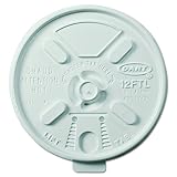 Dart 12FTL Vented Foam Lids for 10-14 oz Foam Cups, Lift n' Lock Lid