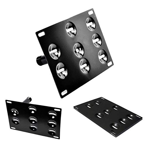 iJDMTOY No Drill Front Bumper Tow Hook License Plate Mounting Bracket