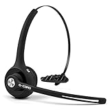 G-Cord 2 Pack Bluetooth Office Headsets with Mic, Retractable Wireless Headphones for Skype, VoIP, Truck Driver, Call Center