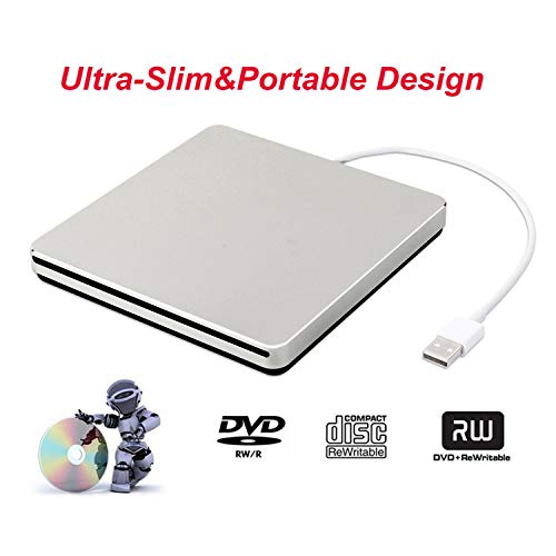 External USB 3.0 Drive USB C CD DVD Drive Guamar Slim Portable External DVD CD Burner Writer Player Drive, High Speed Data Transfer Optical Drive Compatible with PC/Laptop/Windowsd/Mac